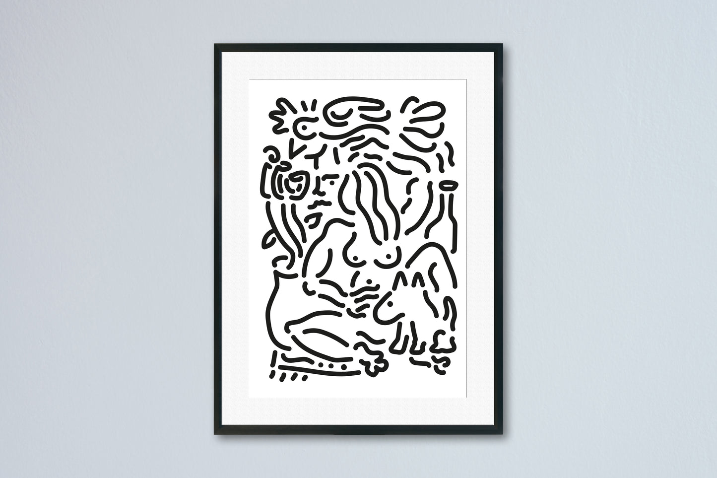 FAMILLE Intervened print 70x50 cm
