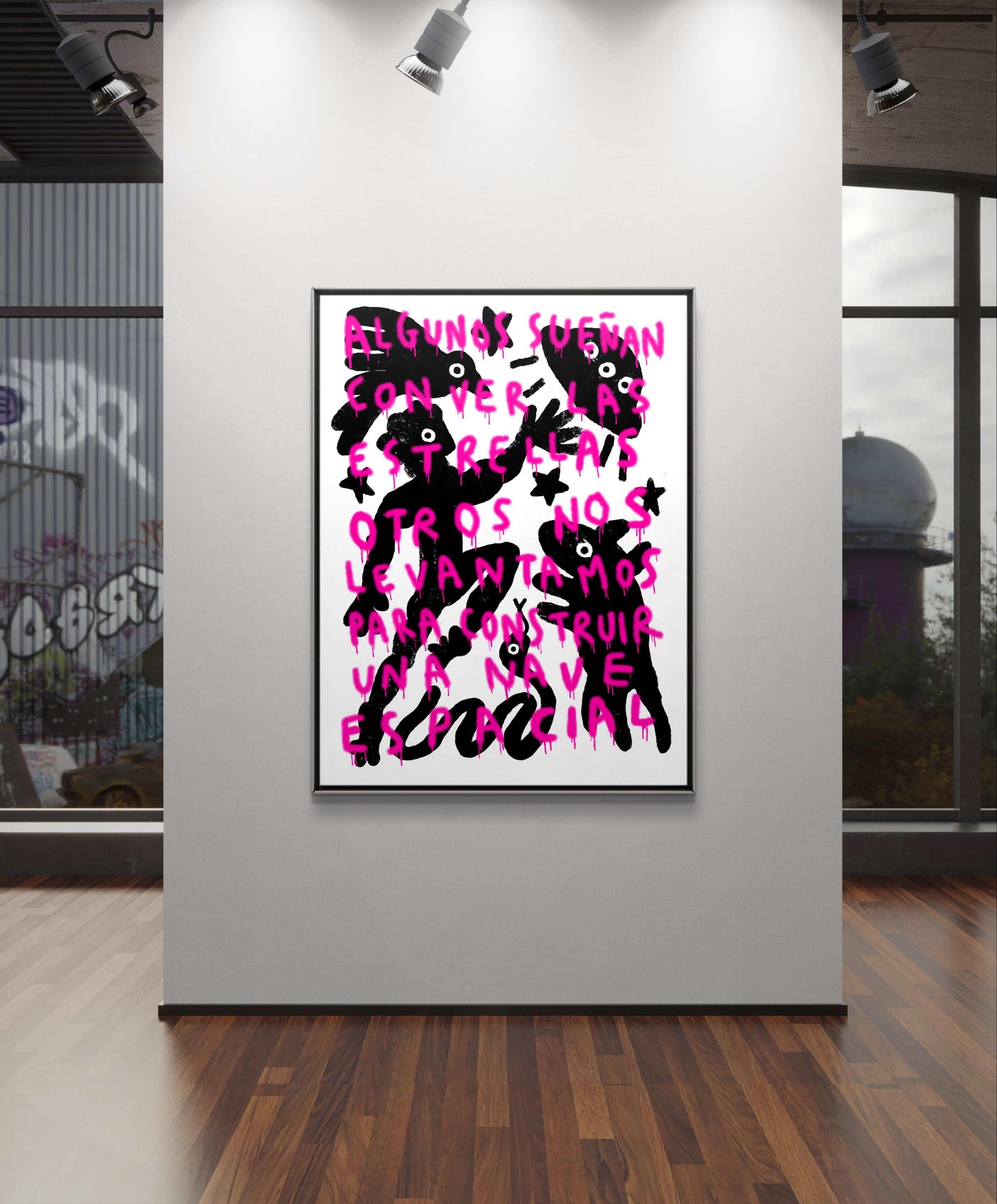 Intervened print 'Spaceship' 70x50 cm (pre-order)